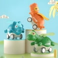 thumbnail image 2 of BESTSKY 2026 New Dinosaur Toys for 1-4 Year Old Boys,Press and Go Toy Cars for Boys,Toddler Toys Age 2-4,Pull Back Vehicles for Kids,Cute Dinosaur Car Toys for Boys Age 1-4, 2 of 5