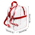 thumbnail image 2 of 100Fens Mini Clear Backpack Heavy Duty Transparent Backpack Set See Through Bookbags Durable Backpacks for College, Security, 2 of 5