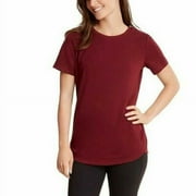 Danskin Women's Tunic Short Sleeve Shirt (Garnet size X-Large )