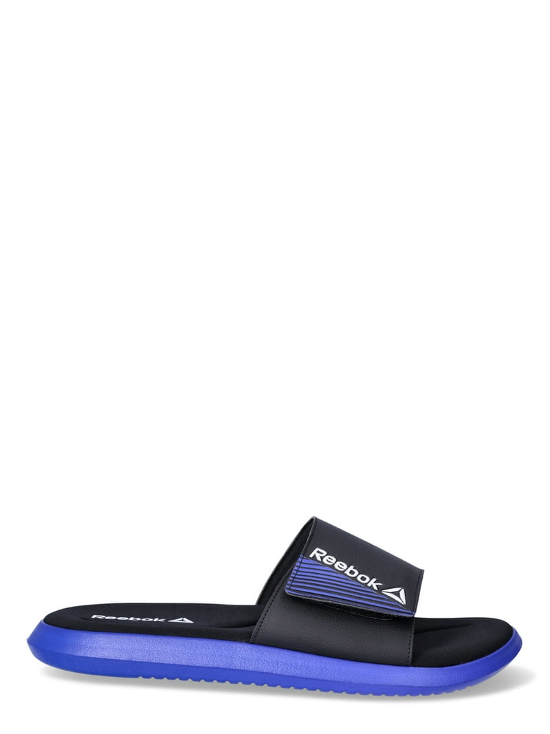 Reebok Men's Memory Foam Slide Sandals with Adjustable Strap