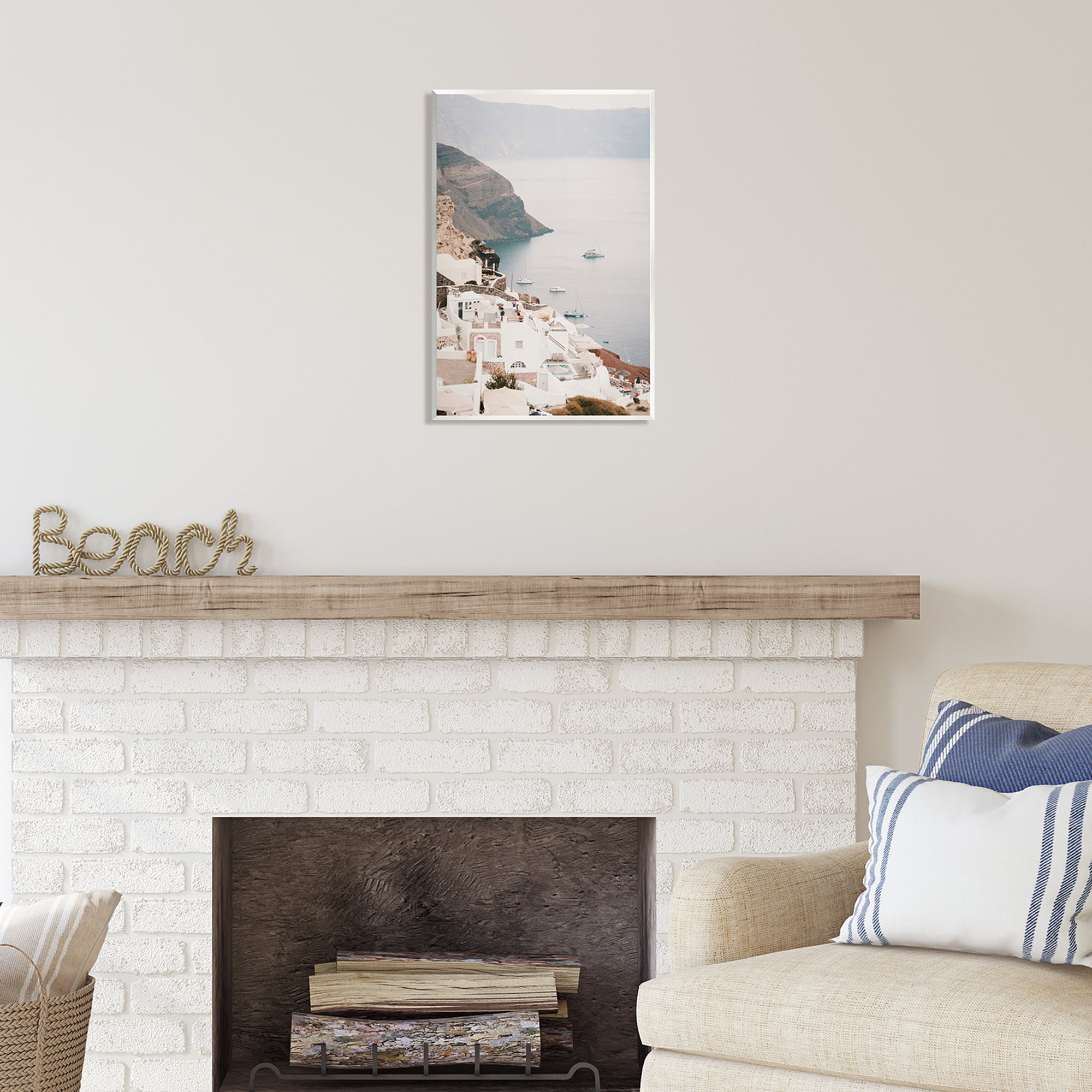 Stupell Industries Coastal Port Town Landscape Photography Unframed Art Print Wall Art, 13 x 19