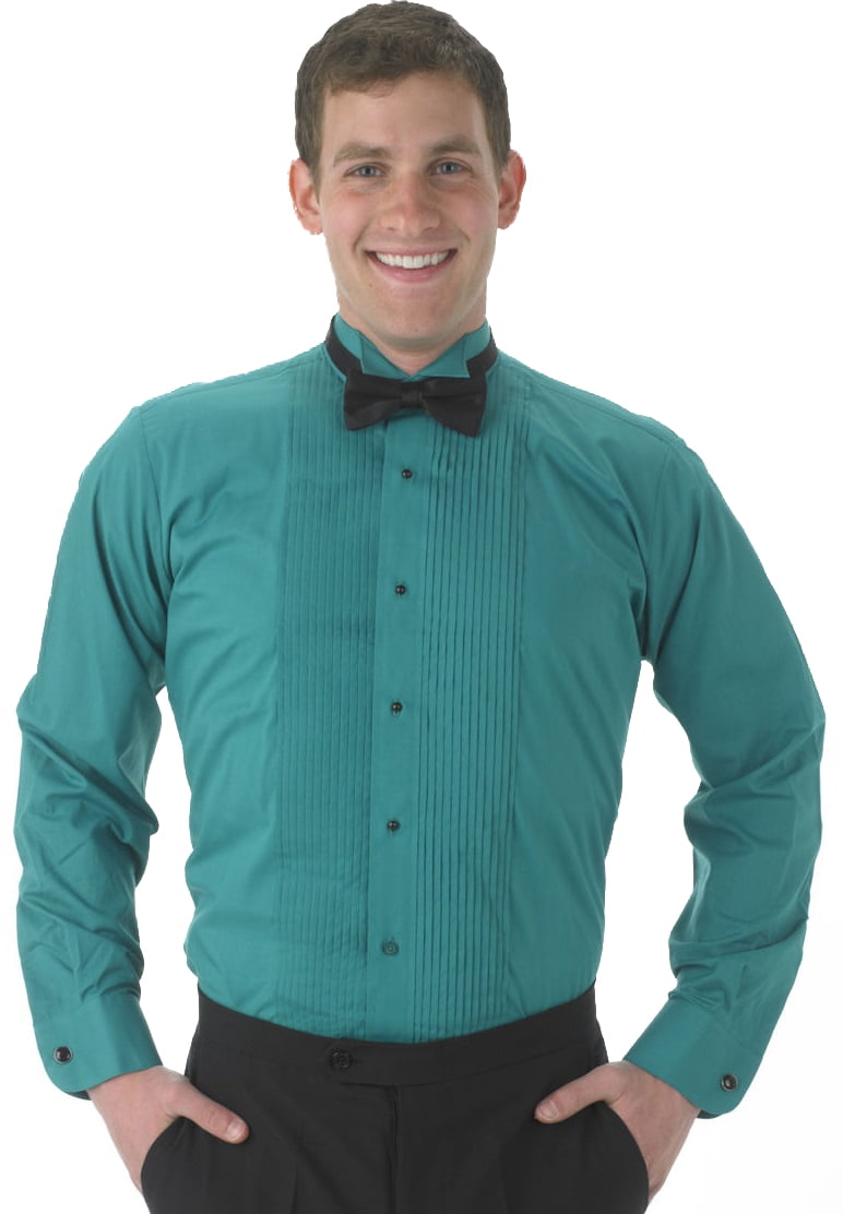 Henry Segal Mens Long Sleeve Colored Wing Tip Tuxedo Shirt