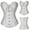 White, variant on Women's Corset, Sexy Lace Floral Waist Shaping Bustier Top for Wedding Dating Costume Party
