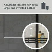 Better Homes & Gardens Matte Black Rust-Resistant Tension Pole Shower Caddy with 3 Adjustable Baskets