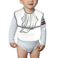 thumbnail image 6 of Hirioo Cute Ghost Simple Drawing for Baby Waterproof Pocket Bib Adjustable Closed for Babies Toddlers with Large Pocket 6-24Months, 6 of 8