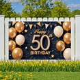 thumbnail image 6 of Yatrandify Golden Balloons Happy Birthday Banner Metallic Balloons Fifty Celebration Banner for Milestone Anniversary Party Indoor Event Decoration, 6 of 7