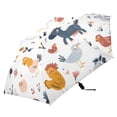thumbnail image 4 of Horse Cow Chicken Bird Compact Sun Umbrella Windproof Travel Umbrellas for Rain Strong Portable UV Protection, 4 of 8