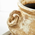 thumbnail image 4 of DecMode 10" Distressed Beige Ceramic Vase, 4 of 8