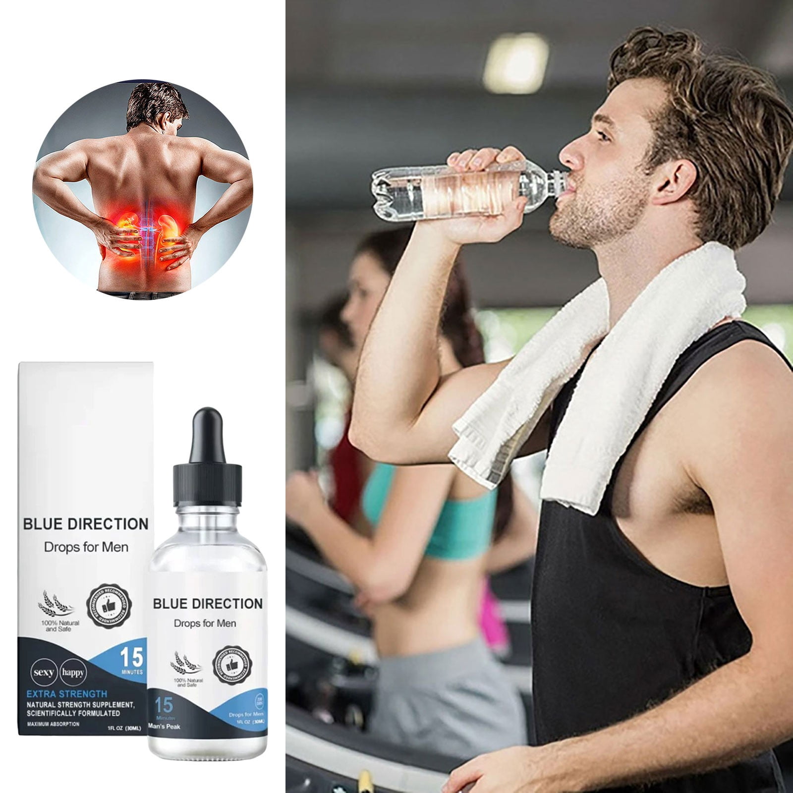 1PC Men's Drop Body Care Oil Physical Stress Discomfort And Fatigue Enhances Body Relaxation And Health Care Solution 30ml