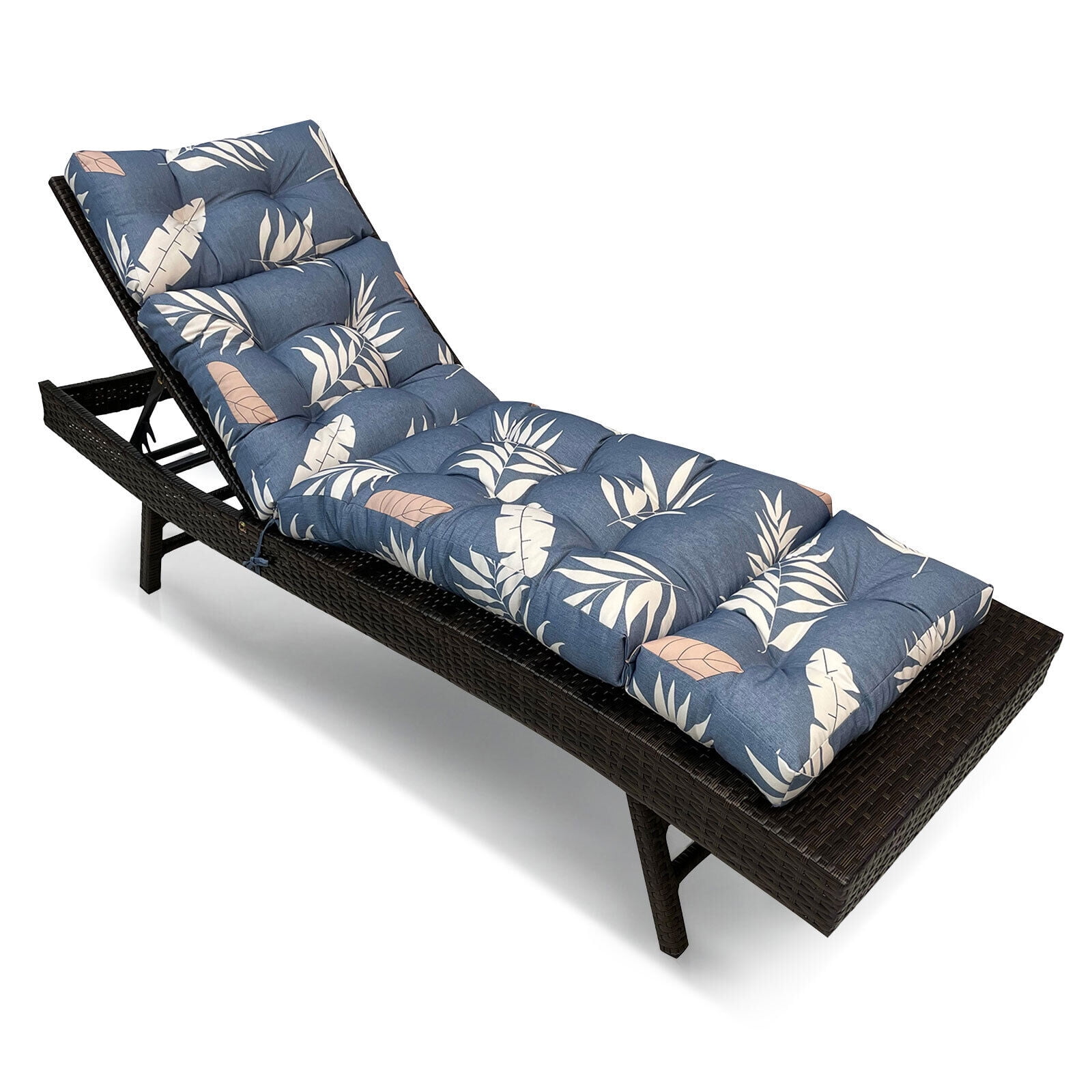 2 Pack Outdoor Lounge Cushion Patio Chaise Replacement 71 x 20 Inch Rocking Cushion for Furniture Sofa Non Slip Beach Pool Recliner Sunbathing Chair Pads with Headrest