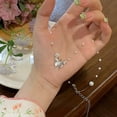 thumbnail image 5 of K-KED Pearl Butterfly Pendant Necklace Women Metal Butterfly Twist Collarbone Chain-_, 5 of 6