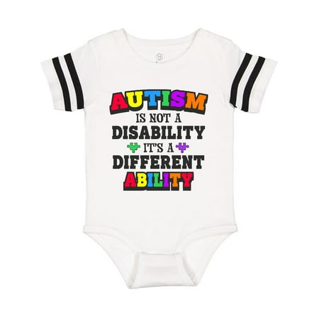 

Inktastic Autism is not a Disability it s a Different Ability Gift Baby Boy or Baby Girl Bodysuit
