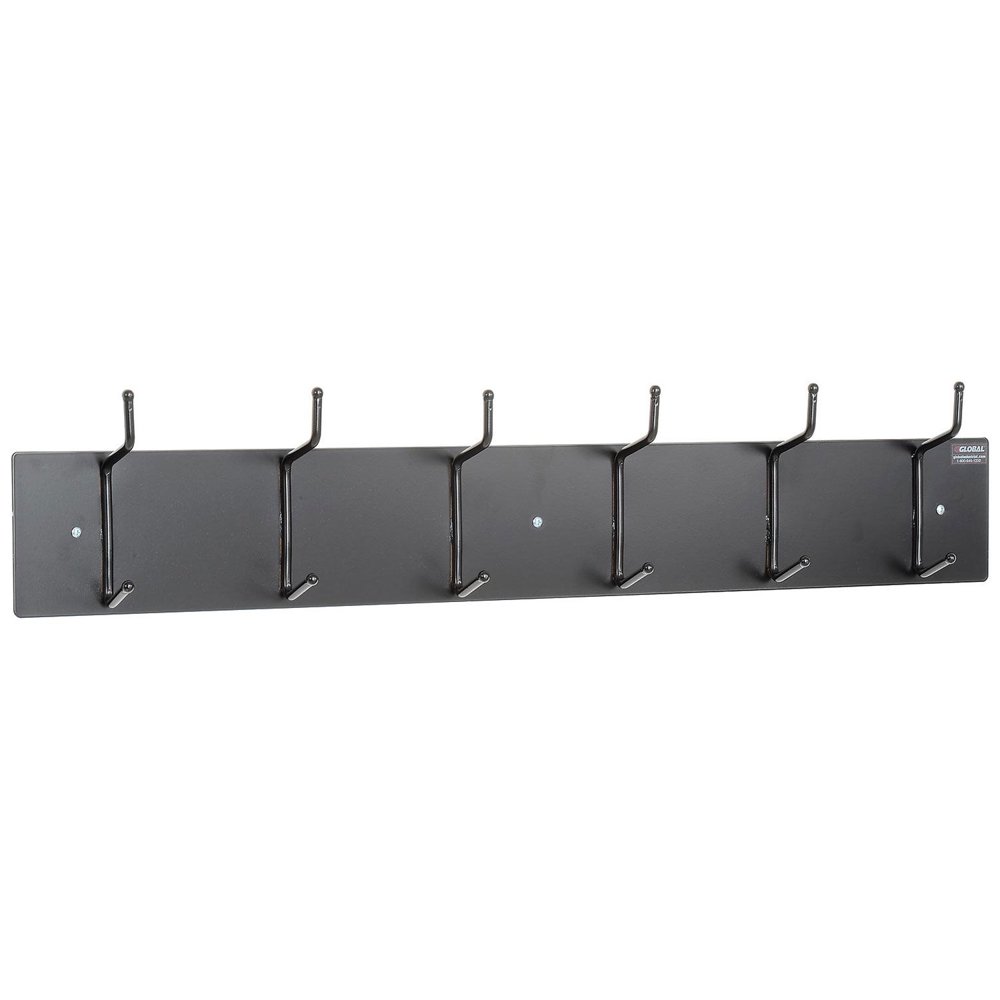 361/2"W Wall Mounted Coat Rack Black