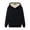 Black, variant on Women Thick Hoodie Sweatshirt Lined Winter Velvet Warm O-neck Long Sleeve Underwear Tops Blouse