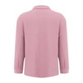 thumbnail image 4 of TTUHYWXI Womens Soft Cotton Weave Shirt Long Sleeve Tops Casual Blouse with Open Chest Pockets (Pink, XL), 4 of 6