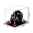 thumbnail image 2 of Clear Acrylic Mini - Miniature Football Helmet (not Full Size) Display Case with Pink Risers and Black Base (A003-PNR), 2 of 2
