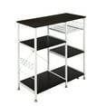 thumbnail image 6 of SEGMART 3-Tier Shelving Unit Storage Carts with 5 Hooks, 35.4" x 15.7" x 33"Shelf Trolley with Wire Basket and 5 Shelving Unit, Rolling Cart Cupboard for Home Office Bathroom, 176lbs, Black, S6569, 6 of 8