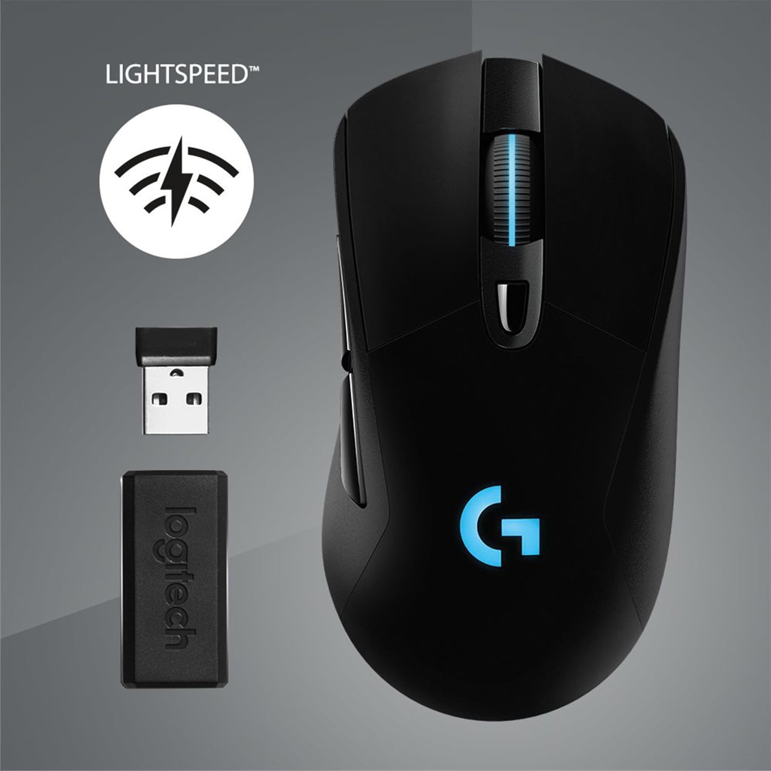 Pre-Owned Logitech G703 LIGHTSPEED Wireless Gaming Mouse w/ HERO 25K Sensor, LIGHTSYNC RGB, POWERPLAY Compatible, Lightweight 95g+10g Optional, 100-25,600 DPI, Rubber Side Grips