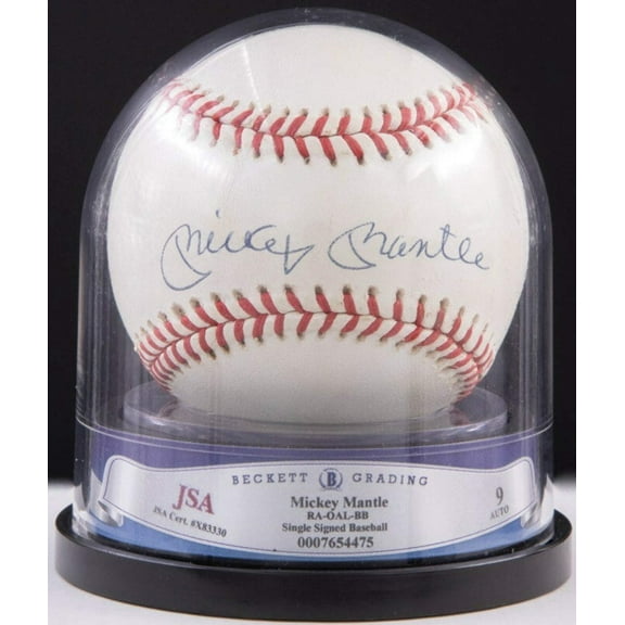Beautiful Mickey Mantle Signed American League Baseball JSA Graded MINT 9