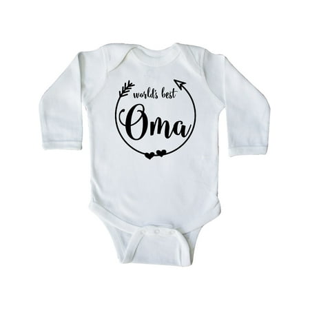 

Inktastic World s Best Oma Gift Baby Girl Long Sleeve Bodysuit