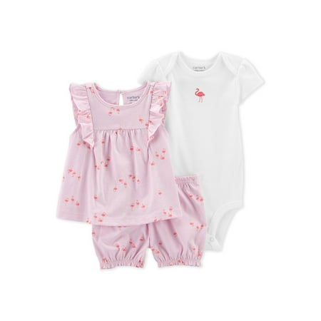 

Carter s Child of Mine Baby Girl Outfit Set 3-Piece Sizes 0-24 Months