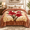 Cream, variant on DBOZE Luxury Heavy Floral Velvet Blanket, 2 Ply Reversible Faux Mink Raschel Fleece, Ultra Soft Silky Plush Warm Winter Blanket, Oversized King, Red Wine & Cream