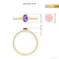 thumbnail image 5 of ANGARA Natural 0.4 Ct. Amethyst Solitaire Stackable Ring in 14K Yellow Gold for Women (Ring Size: 12), 5 of 10