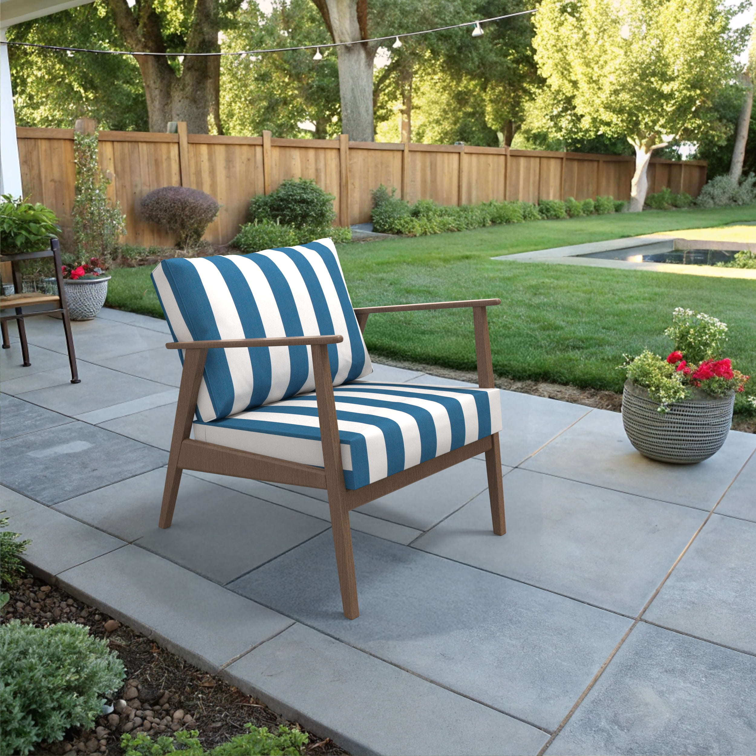 Covers&All Outdoor Sunbrella Deep Seat Cushion Set, Water, UV & Fade Resistant Patio Chair Cushions, High-Density 5" Thick Seat & Back Cushions for Outdoor Furniture