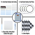 thumbnail image 3 of Outdoor Camping Tableware 23-piece Set With Storage Case, Portable Stainless Steel Plates, Knives, Forks, Spoons, 3 of 4