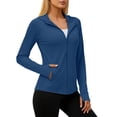 thumbnail image 3 of Women's UPF 50+ Lightweight Athletic Jacket Sun Protection Full Zip Long Sleeve Shirts Hiking Running Athletic Shirt Outdoor Pockets, 3 of 7