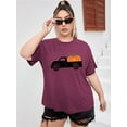 thumbnail image 5 of XCHQRTI Pumpkin Plus Size Women Tshirt Its Fall Yall Thanksgiving Short Sleeve Graphic Tees, 5 of 8