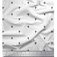 thumbnail image 1 of Soimoi White Cotton Duck Fabric Black Heart Print Sewing Fabric Yard 56 Inch Wide, 1 of 3