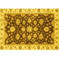 thumbnail image 1 of Ahgly Company Machine Washable Indoor Rectangle Oriental Yellow Traditional Area Rugs, 2' x 4', 1 of 4