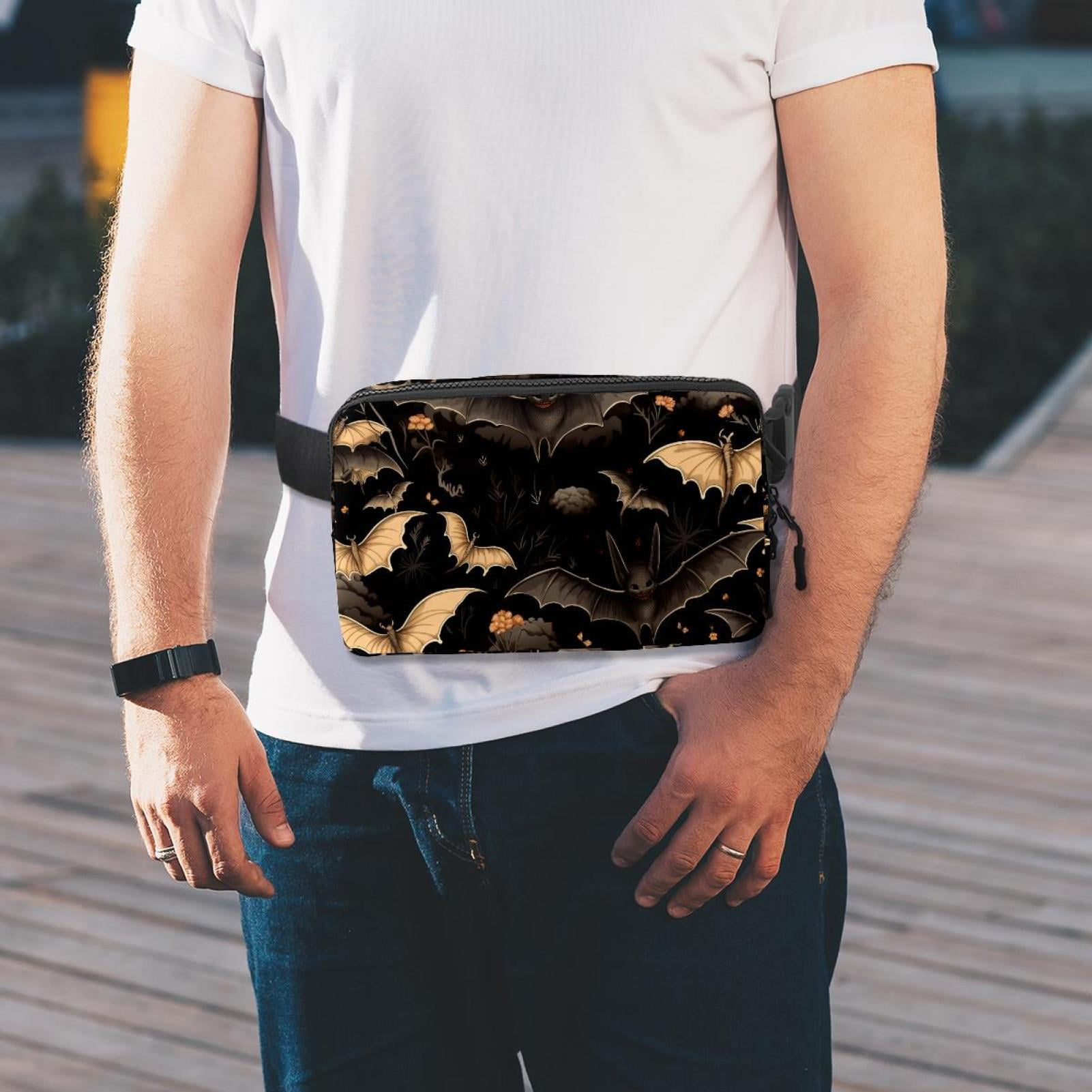 Halloween bats Sling Bag Waist Pack Fanny Pack with Extension Strap Lightweight Adjustable Unisex