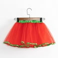 thumbnail image 7 of Christmas Skirts for Girls Tie Elastic Waist Puffy Tulle Tutus Skirt with Hair Hoop Casual Festival Outfits, Red, M, 7 of 7