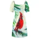 thumbnail image 5 of Cardinal in The Pines - Vestido sin mangas al óleo vestidos para mujer vestidos de manga larga Vestido de noche Vestido, 5 of 5