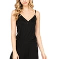 thumbnail image 7 of Ambiance Women's Juniors Side Stripe Lounge Jogger Jumpsuit (Black, Large), 7 of 7