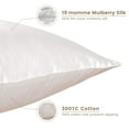 thumbnail image 2 of THXSILK Silk Pillowcase, 19 Momme Zippered Silk Pillowcase with Cotton Underside, 100% Pure Mulberry Silk Pillowcase, 1Pcs, Queen Size(20"x30"), White, 2 of 6