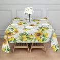 thumbnail image 3 of Yellow Lemon Fruit Sunflowers White Pattern Square Tablecloth,Waterproof Square Table Cover,Wipeable Spillproof Washable Table Cover for Home Kitchen Party Decor 42"X42"(107x107cm), 3 of 6