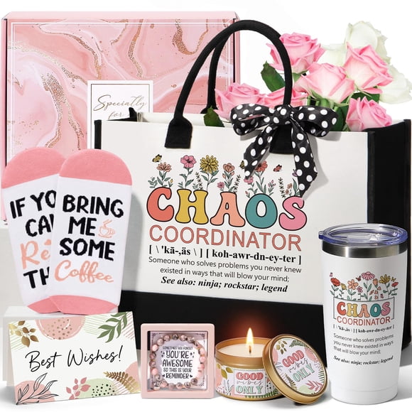 Cesta de regalo MAYICIVO Chaos Coordinator para mujer con bolsa