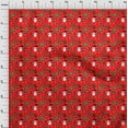 thumbnail image 3 of oneOone Cotton Poplin Twill Red Fabric Merry Christmas Dress Material Fabric Print Fabric By The Yard 56 Inch Wide - A0, 3 of 4