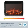 thumbnail image 3 of BELLEZE 23" Electric Fireplace Insert, Recessed Fireplace Heater w/ Remote Control, Indoor Fireplace Heater with Adjustable Brightness, Timer, Automatic Temperature Control, Black, 3 of 7