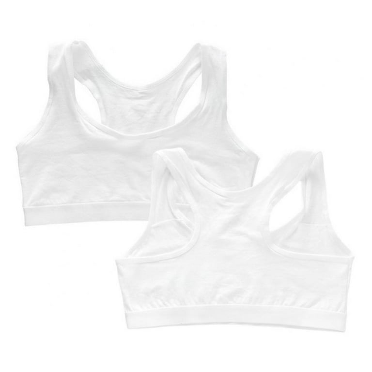 2Pack Girls Training Bras in All Cotton Starter Bras for Young and