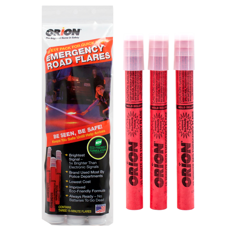 Orion 15-Minute Emergency Road Flares, 3-Pack photo 2