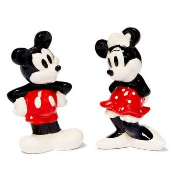 Disney Zrike Mickey & Minne Black & White Salt and Pepper Shaker Set