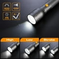 thumbnail image 2 of Ultra Bright Tactical Flashlight, 900 Lumen Zoomable Adjustable Focus, 3 Light Modes, Heavy-Duty Aluminum Torch for Hurricane Supplies Camping, Includes 3C Alkaline Batteries-Gray, 2 of 6