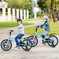thumbnail image 4 of Costway 18" Kid's Bike for 4-8 with Height-Adjustable Handlebar & Saddle Handbrake Blue, 4 of 10