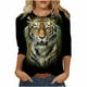 thumbnail image 2 of Puntoco Blusa informal de manga larga con cuello redondo y estampado de animales novedosos para mujer Puntoco Puntoco-1358, 2 of 5