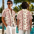 thumbnail image 2 of Psesaysky Love Heart Stripe Mens Shorts Sleeve Shirt &Womens Sleeveless Flowy Tunic Dress Valentine's Day Couples Matching Hawaiian Luau Outfit His and Her Outfits with Pockets, 2 of 7