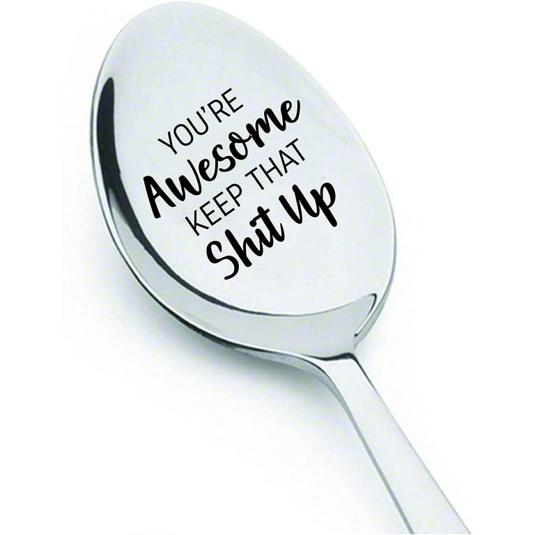 Stainless Steel Engraved Spoons, Teaspoons, Valentine's Day Gifts